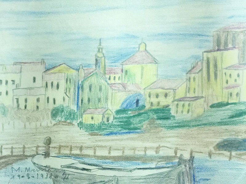 Primer dibujo de Manolo.  San Sebastián  1938